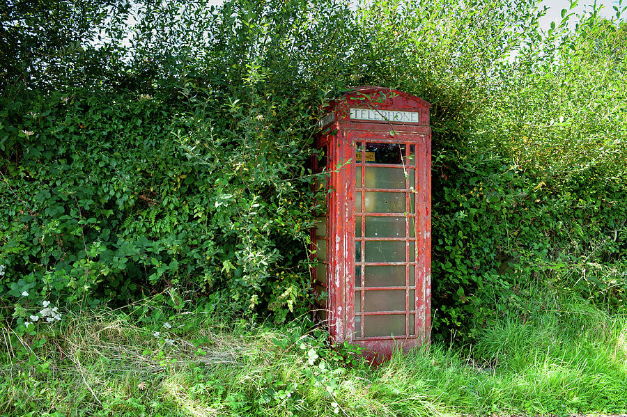 Week Cross Red Telephone Box Dartmoor Photograph by Helen Jackson