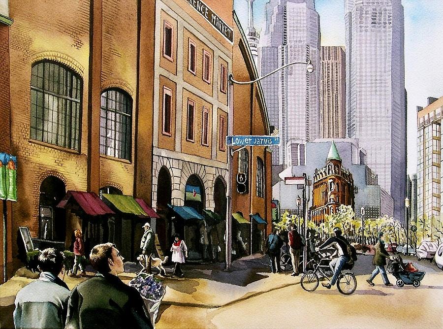 Weekend At The Market Painting by Alfred Ng