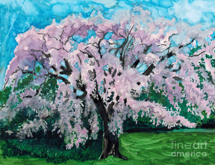 Weeping Cherry Tree Painting