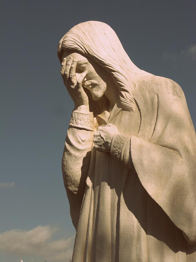 Weeping Jesus Photograph by Katie Dobies - Pixels