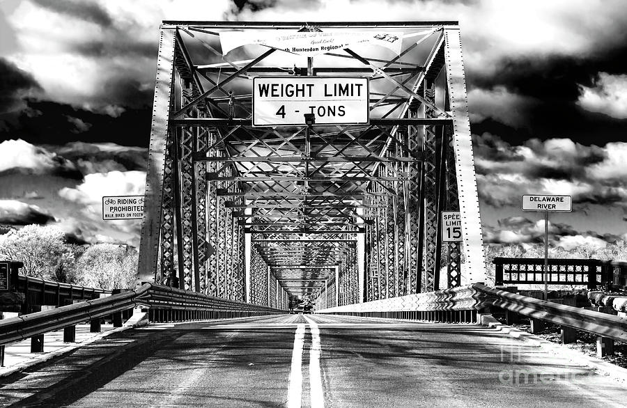 Weight Limit 4 Tons on the New Hope Lambertville Bridge Photograph by John Rizzuto