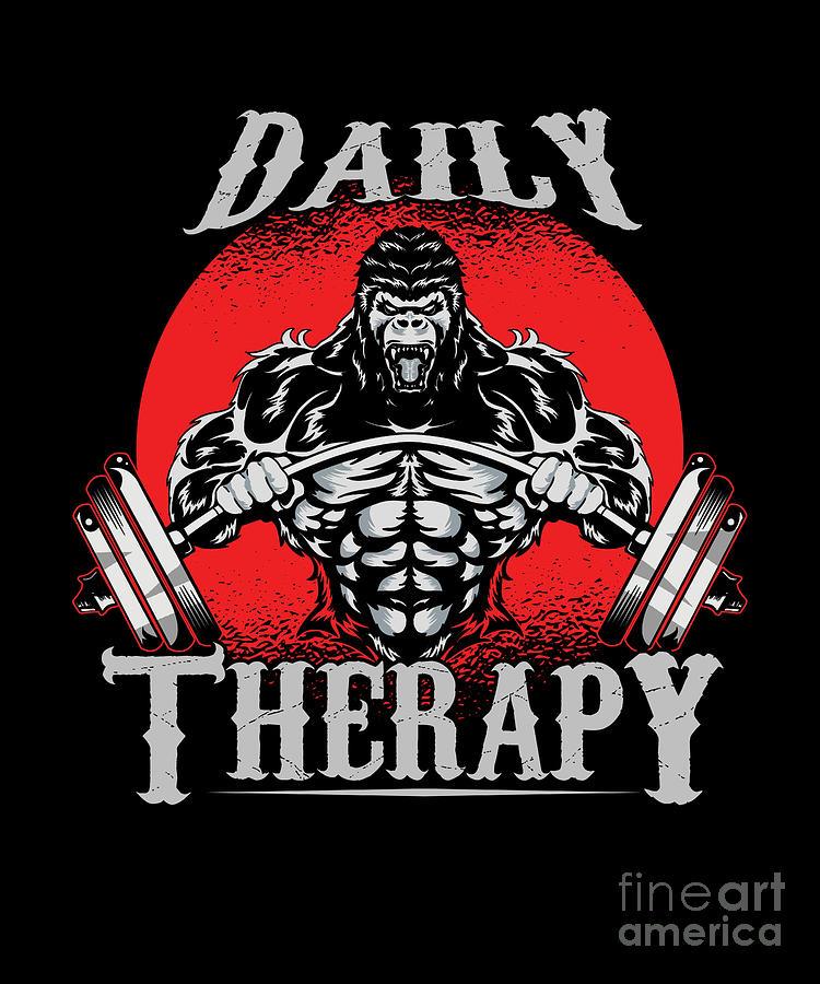 Exercise Digital Art - Weightlifter Workout Daily Therapy Weightlifting Bodybuilding Gift by Thomas Larch