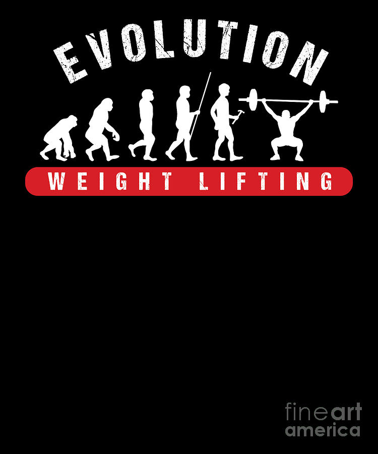 Weights Barbell Bodybuilding Workout Gym T Weightlifting Evolution Digital Art By Thomas