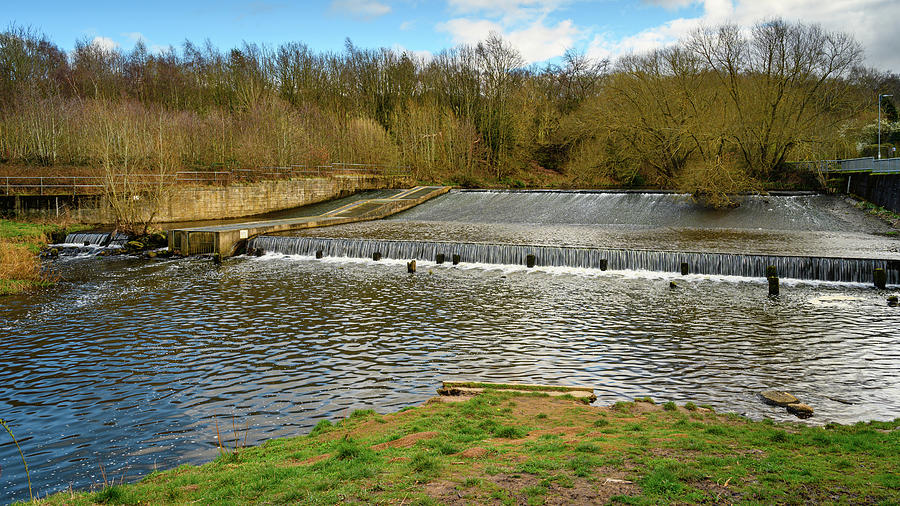 Weir and Fish Pass at Derwenthaugh on River Derwent Photograph by David ...