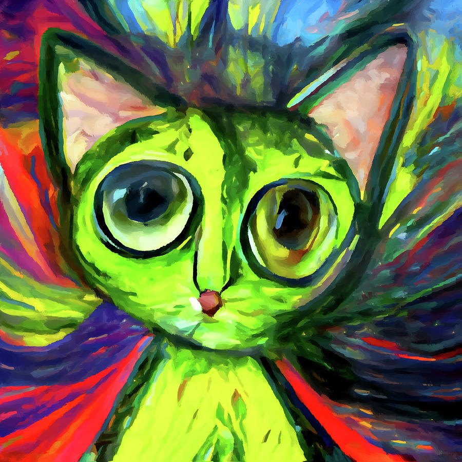 Weird Cat 20 Painting by Chris Butler - Fine Art America