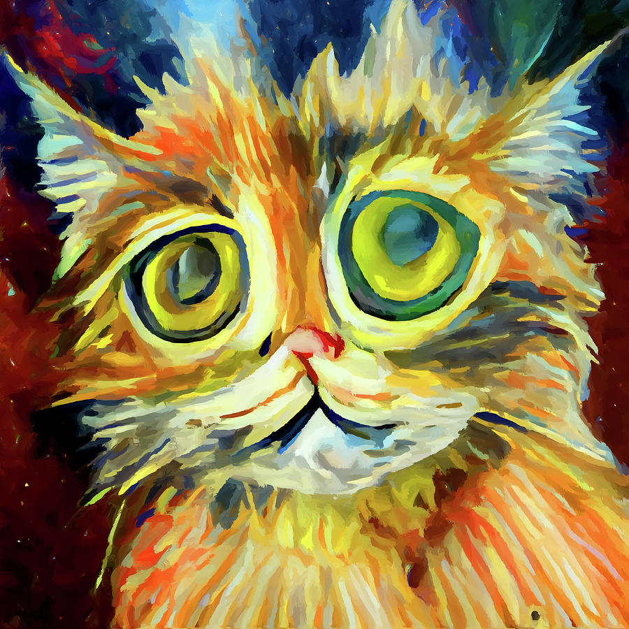 Weird Cat 8 Painting by Chris Butler - Fine Art America