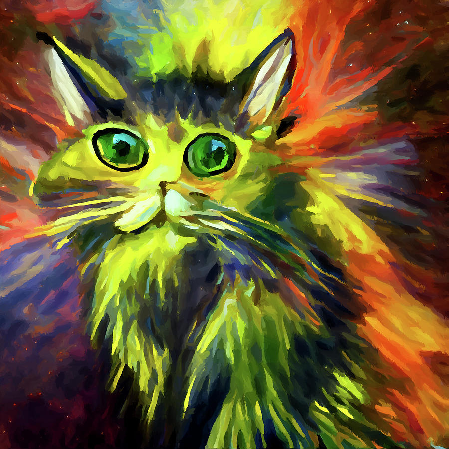 Weird Cat 9 Painting by Chris Butler - Fine Art America