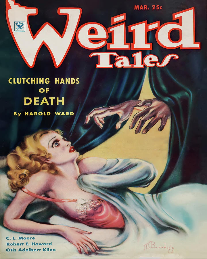 Weird Tales March 1935 Clutching Hands of Death Digital Art by Anthony Murphy