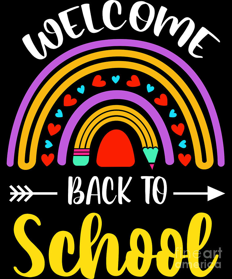 Welcome Back to School Survival Math Quiz Rainbow Digital Art by ...