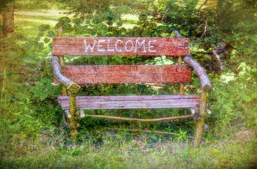Welcome Bench Photograph