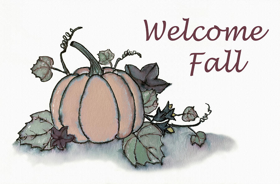 Welcome Fall Painting by Deborah League