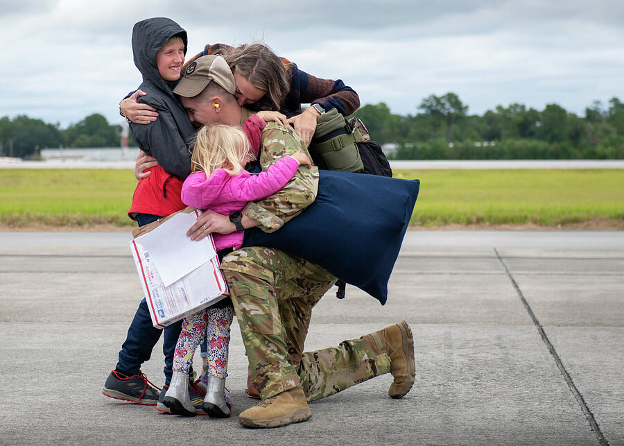 Welcome home dad. The best day Photograph by Lawrence Christopher