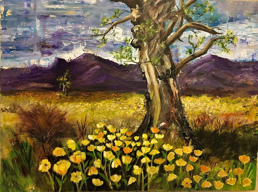 Welcome Spring Painting by Julie Wittwer