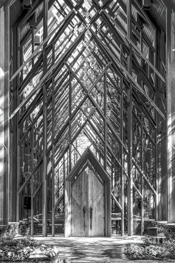 Welcome To Anthony Chapel Grayscale Photograph by Jennifer White