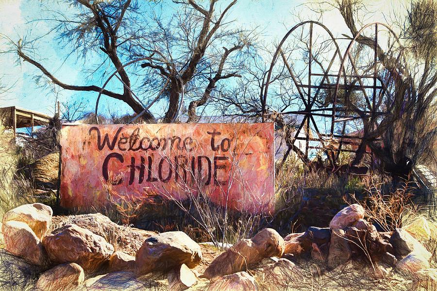 Welcome to Chloride Arizona Mixed Media by Tatiana Travelways