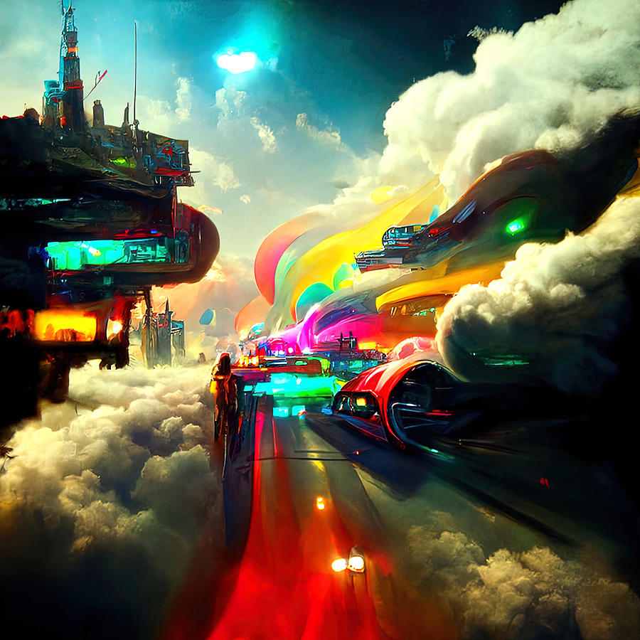 Welcome to Cloud City, 04 Painting by AM FineArtPrints