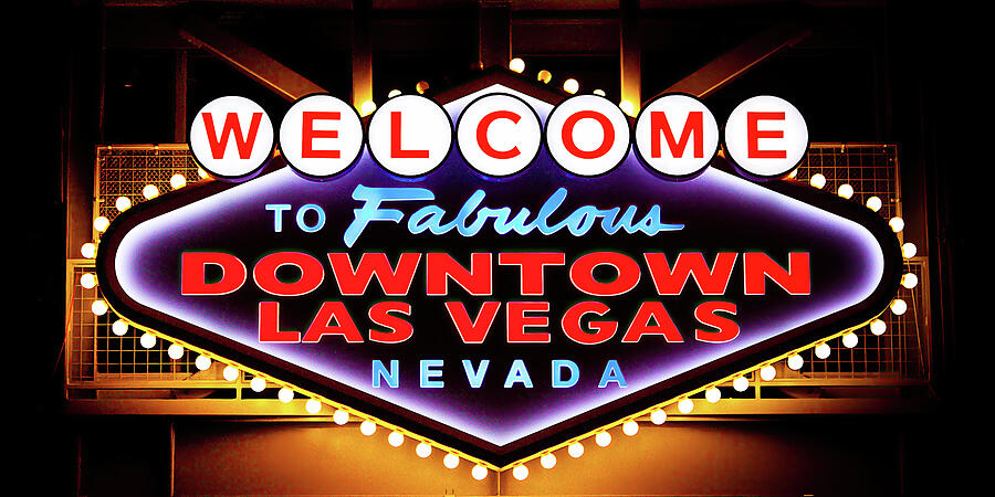 Welcome to Fabulous Downtown Las Vegas sign Photograph by Tatiana Travelways