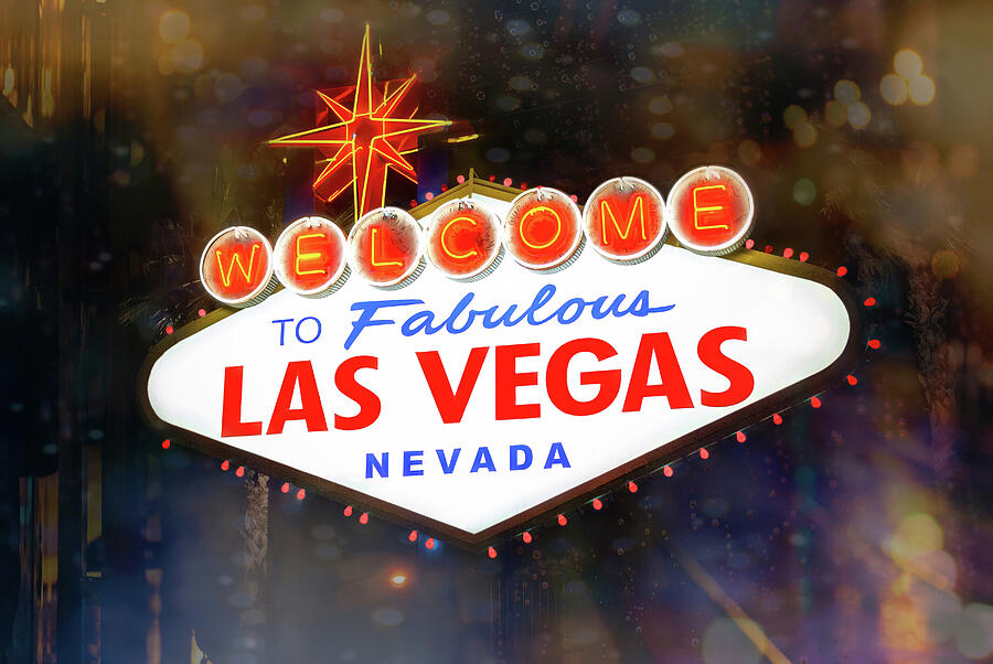 Las Vegas Photograph - Welcome To Las Vegas Sign  by Carol Japp