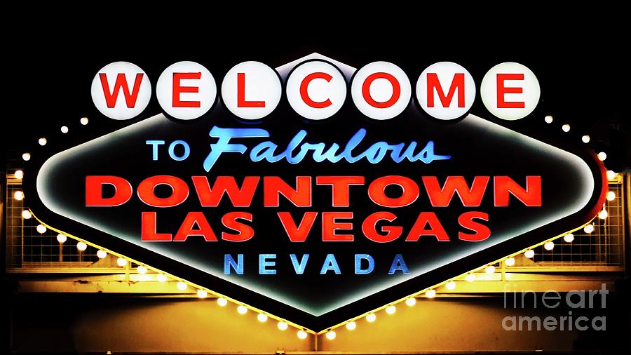Las Vegas Photograph - Welcome to Las Vegas Sign by Douglas White