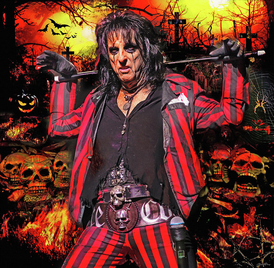 Alice Cooper Digital Art - Welcome to my Nightmare by Mal Bray