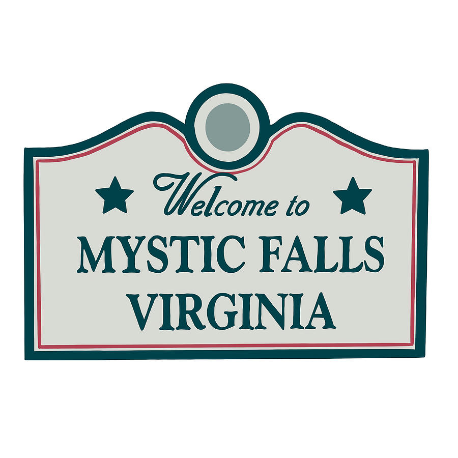 Welcome to Mystic Falls Sign Poster music Painting by Fox Kennedy ...