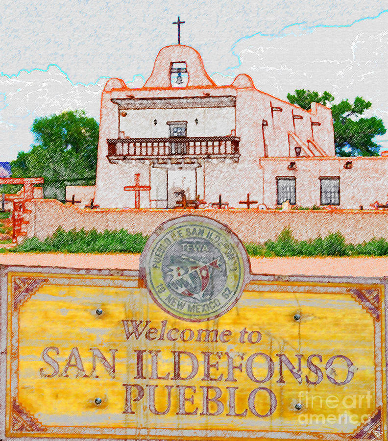 Welcome to San Ildefonso  Mixed Media by David Lee Thompson
