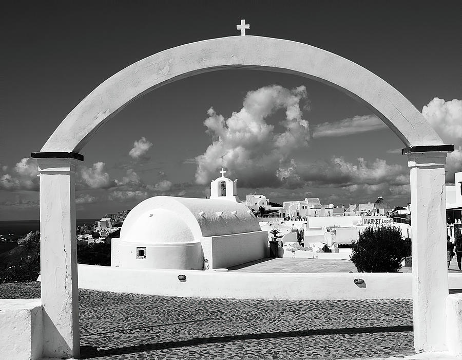 Welcome to Santorini Photograph by Fred Fronstin - Fine Art America