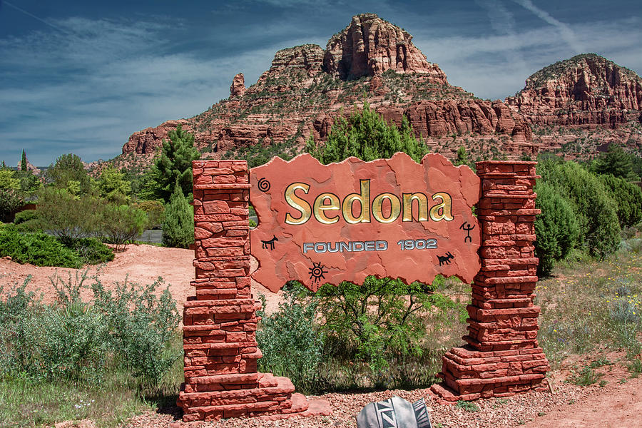 Welcome to Sedona Photograph by Marcy Wielfaert