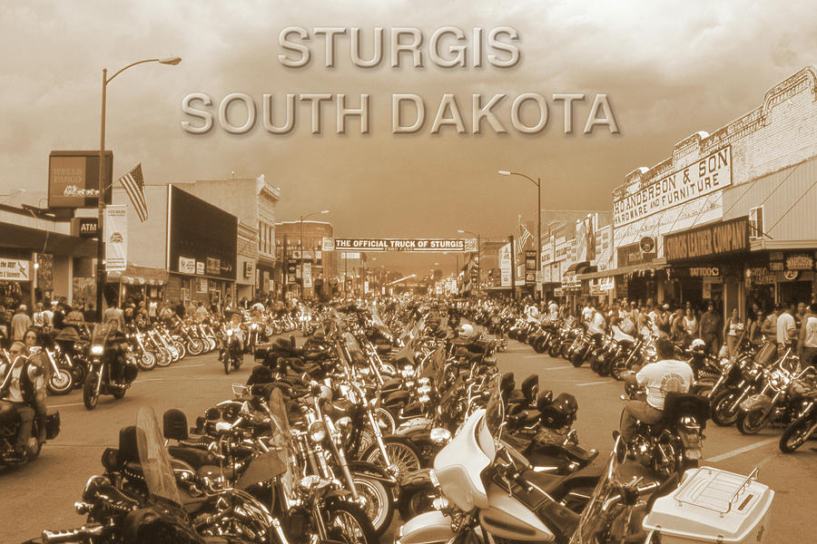 Sign Photograph - Welcome To Sturgis S D by Mike McGlothlen