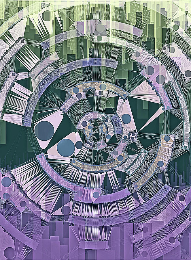 Abstract Digital Art - Welcome to the Machine by Susan Maxwell Schmidt