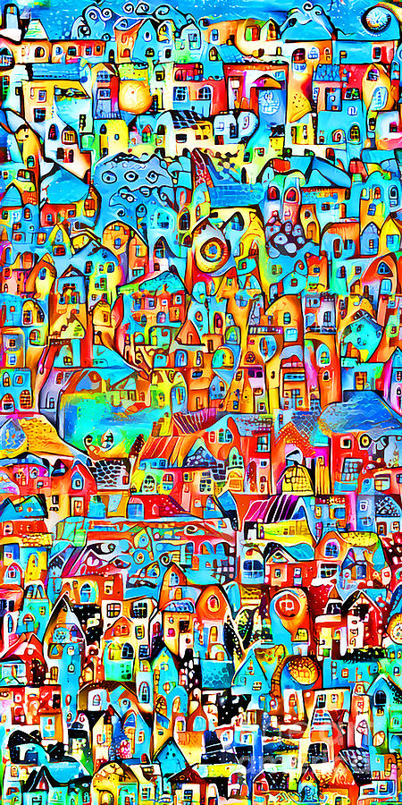 Welcome To The Whimsical Enchanting Village On The Hill 20210731 Tall Photograph by Wingsdomain Art and Photography