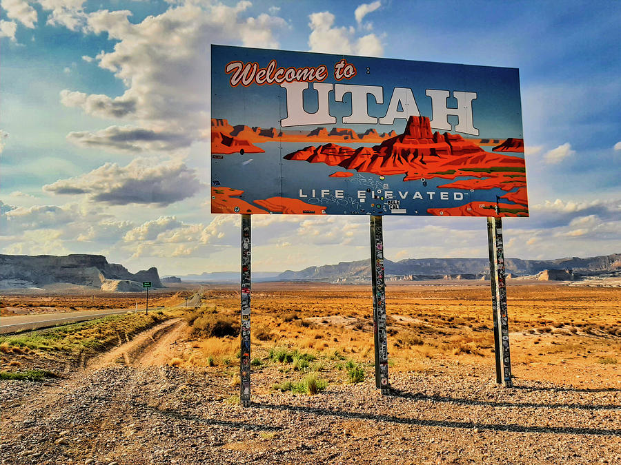 Welcome to Utah Sign Photograph by Chance Kafka