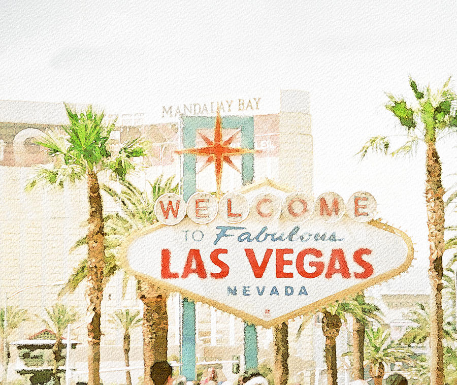 Welcome To Vegas Digital Art By Nicole Caudle