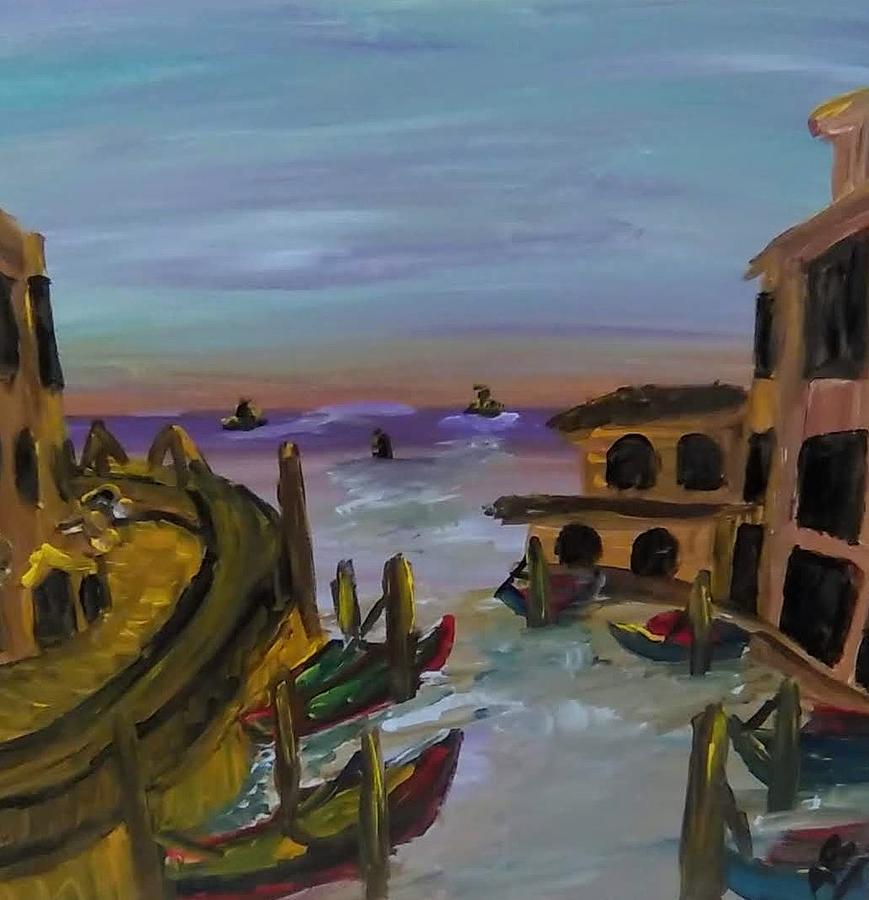 Welcome to Venice Painting by Andrew Blitman