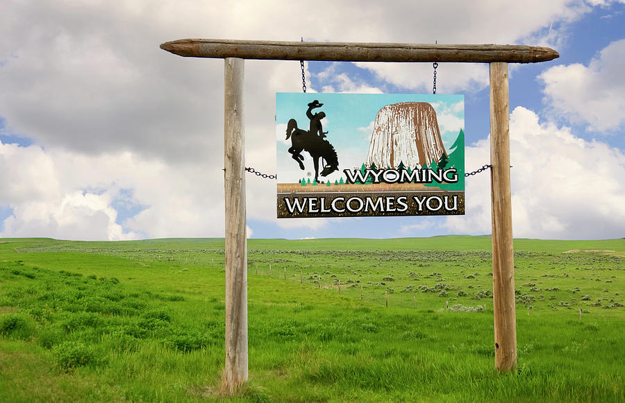 Welcome to Wyoming Photograph by Bob Pardue
