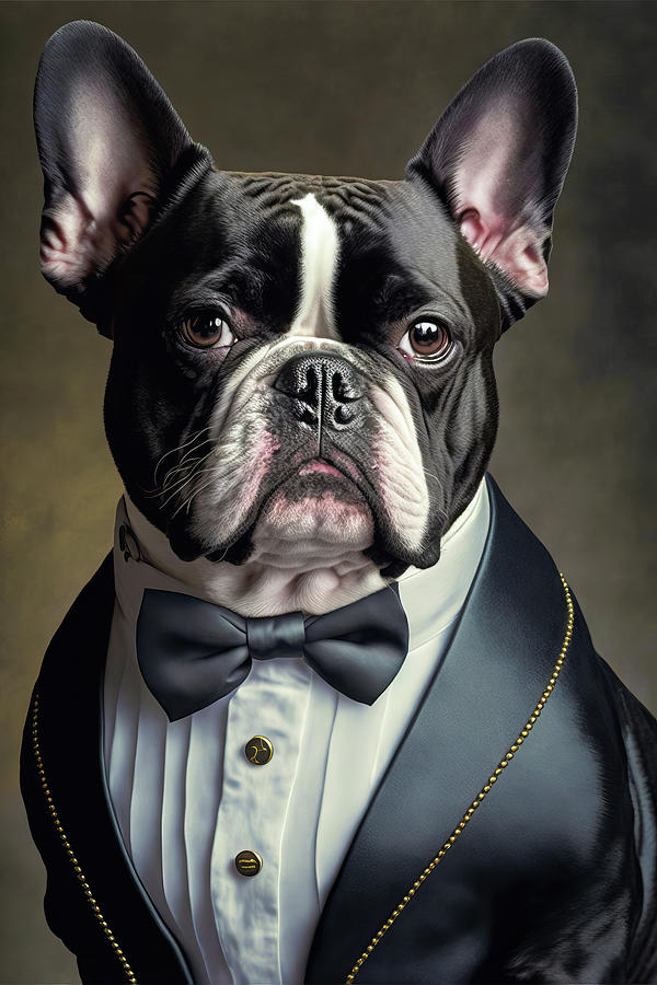 Well-dressed Animal 31 French Bulldog Digital Art by Matthias Hauser