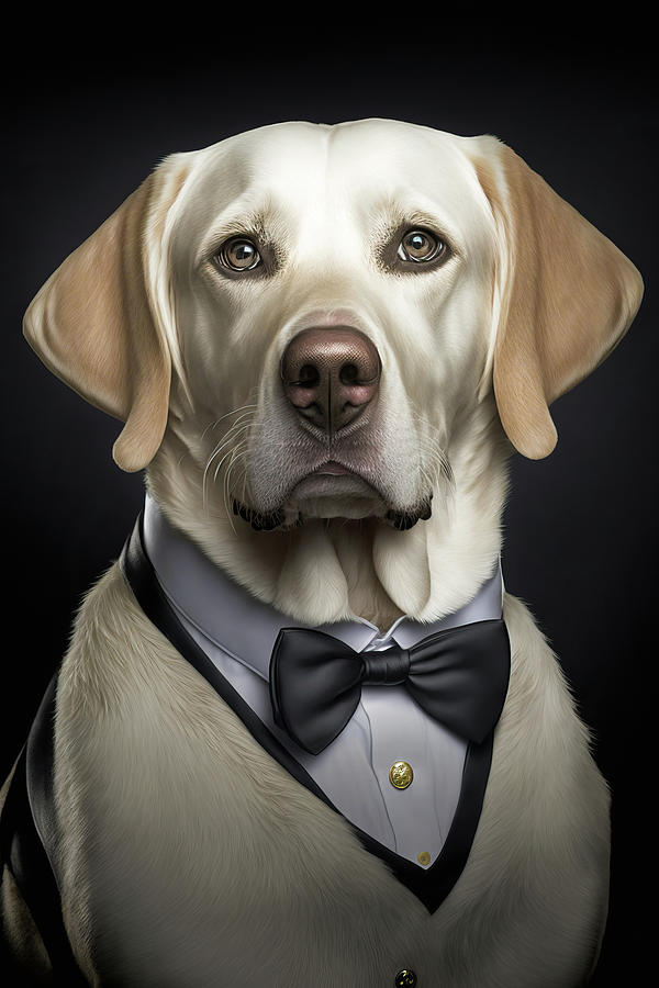 Well-dressed Animal 32 Cute Labrador Digital Art