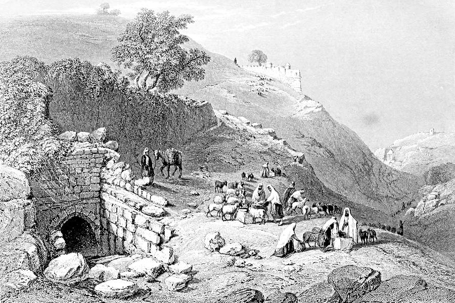 Well of the Virgin in Jerusalem in 1847 Photograph by Munir Alawi