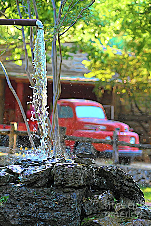 Well Photograph - Well Water Running - Expressionism by Chris Mautz Well Photograph - Well Water Running - Expressionism by Chris Mautz