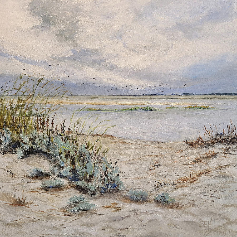 Bird Painting - Wellfleet Bay by Susan E Hanna
