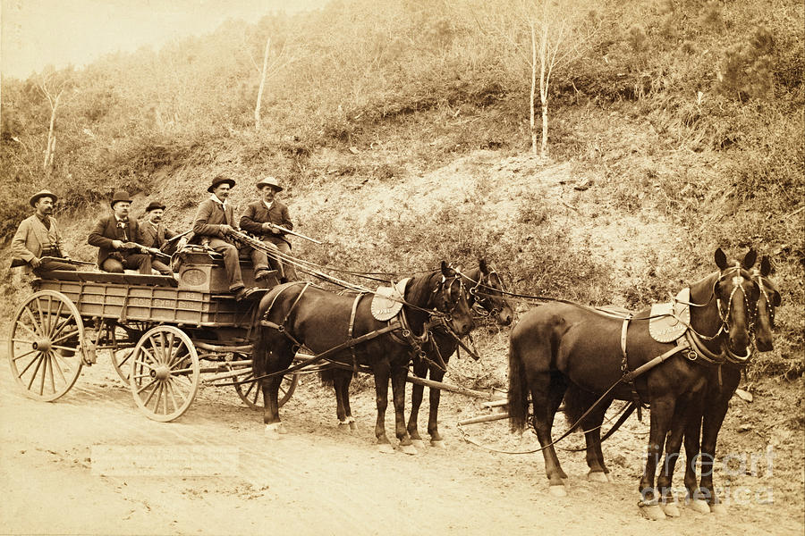 Wells Fargo Express Co Deadwood Treasure Wagon and Guards with $250,000 Gold Bullion Photograph by Peter Ogden