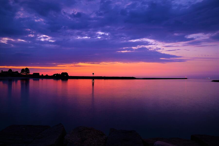 Nature Photograph - Wells Harbor Sunrise by Warren LaBaire Photography