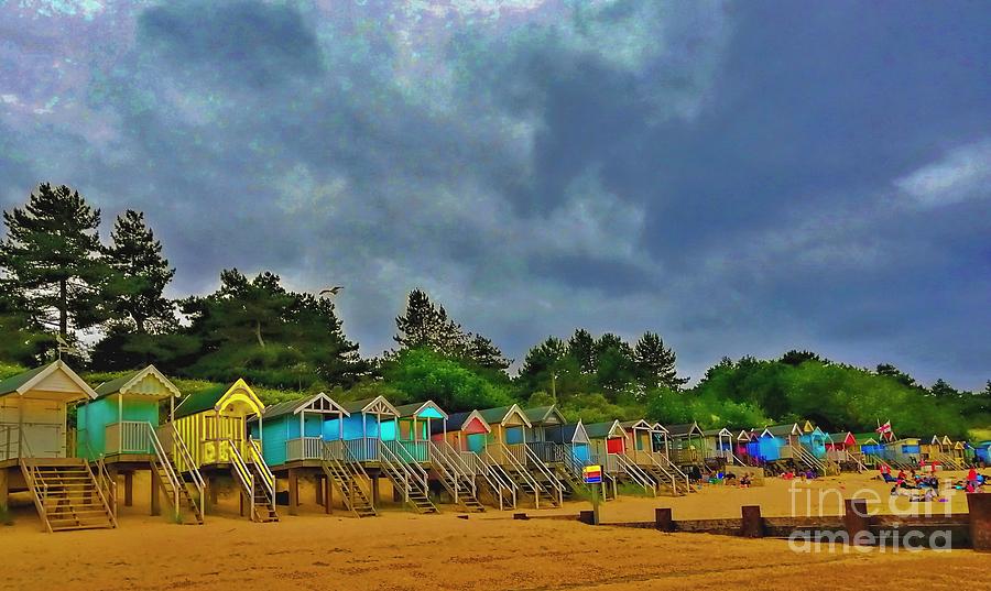 Beach Photograph - Wells Next the Sea Beach Huts by Amalia Suruceanu