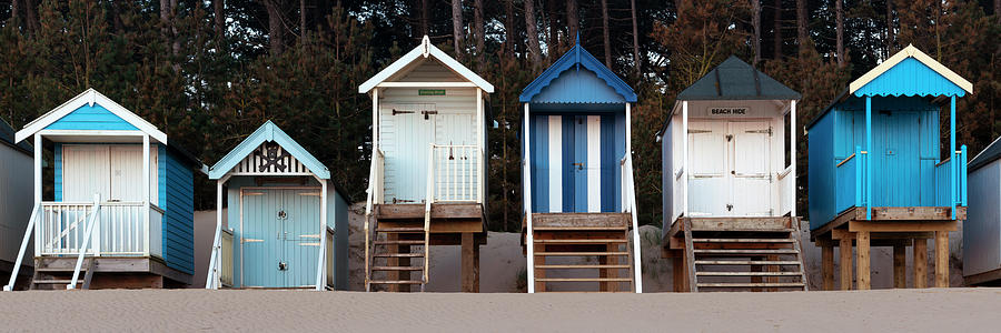 Wells Next the Sea Colouful Beach huts england Photograph by Sonny Ryse