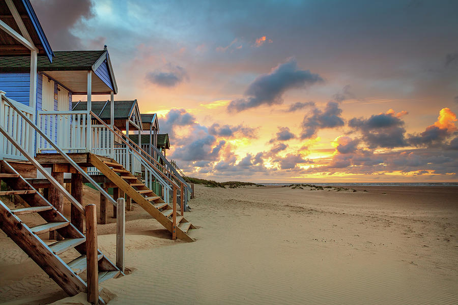 Sunset Photograph - Wells-next-the-sea Norfolk Beach Sunset by David Powley