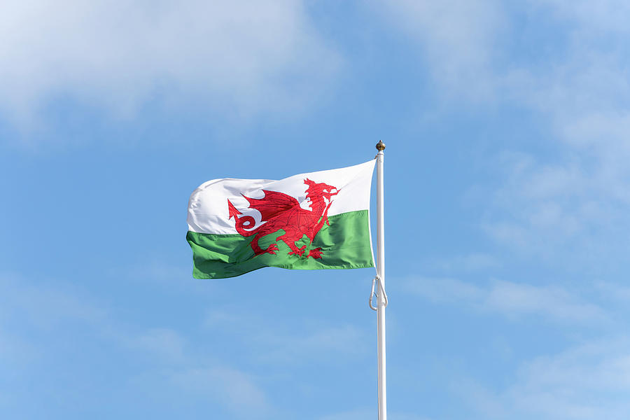 Welsh flag landscape Photograph by Steev Stamford
