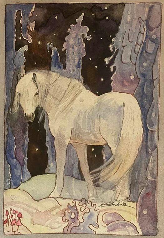 Winter Painting - Welsh Winter Stallion by Susie Gordon