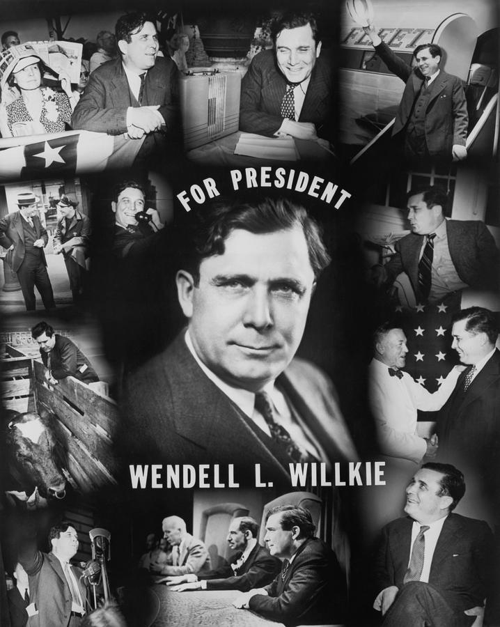 Wendell Willkie 1940 Presidential Election Poster Photograph by War Is Hell Store
