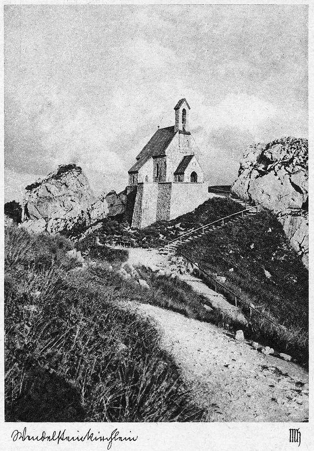 Wendelstein Church, Bavaria, Germany, Vintage Postcard Photograph by Steven Ralser
