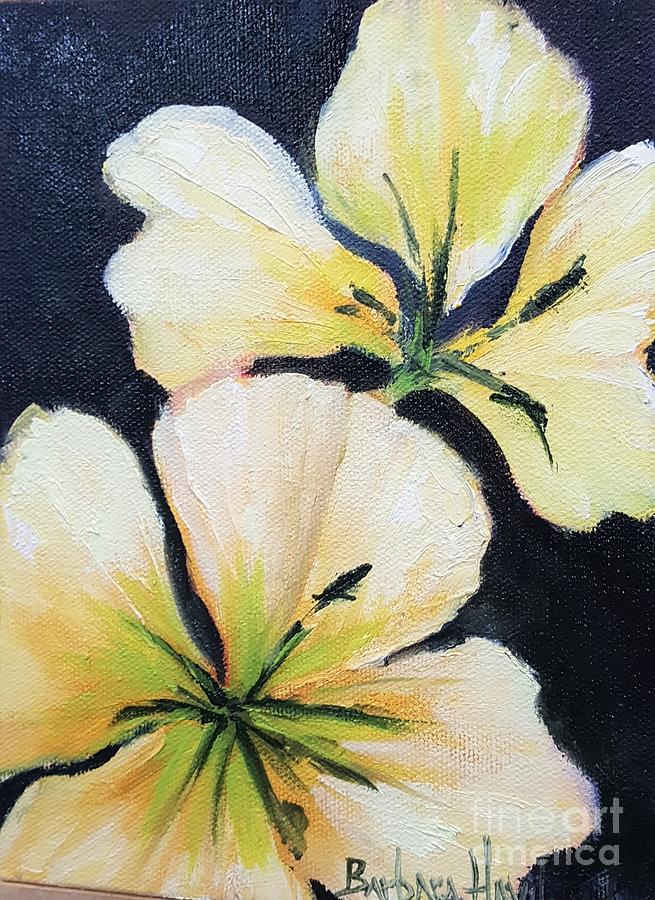 Wendys Yellow Flower Painting by Barbara Haviland